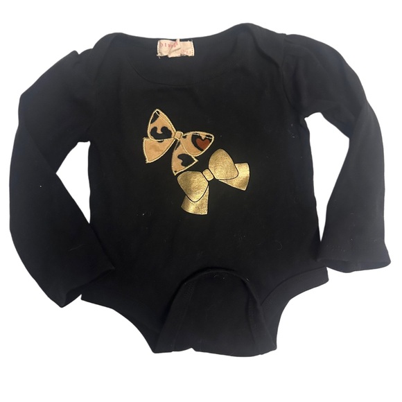 btween Black Top with Gold Accent and Leopard Flare Pants - Picture 2 of 6